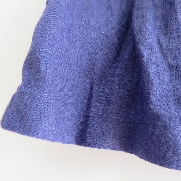 JOIE 100% Linen Belted Pleated Pocket Shorts in Purple Preppy - Size M - Picture 12 of 13